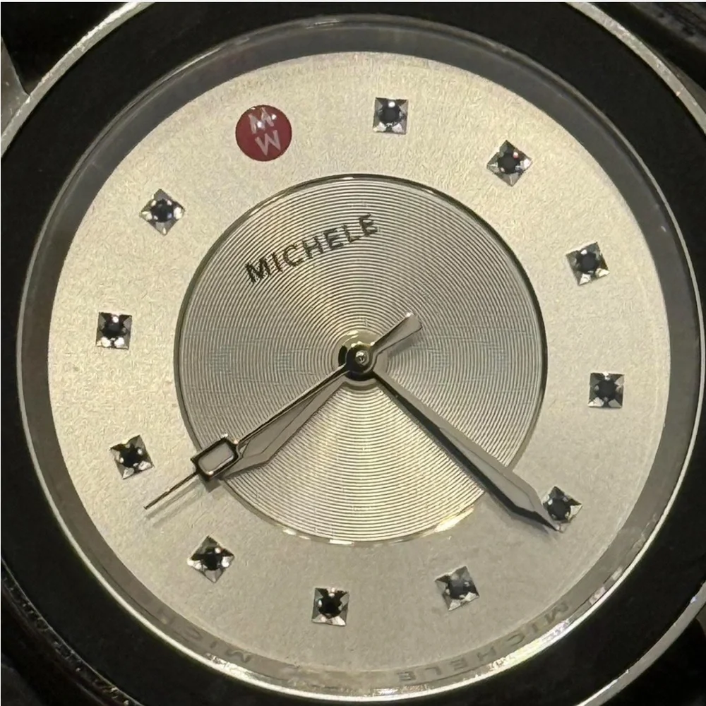 Michele Cape Spinner Black Dial Watch | Retail Tag $295